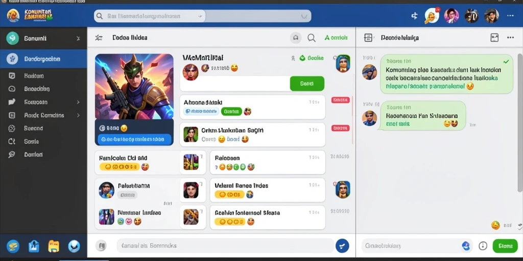 Screenshot menggambarkan interaksi komunitas yang aktif.