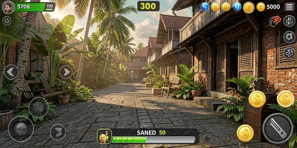 Layar permainan yang menunjukkan berbagai pilihan slot tersedia.