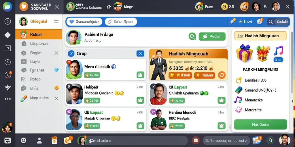 Pertarungan epik antara karakter pemain dan monster.